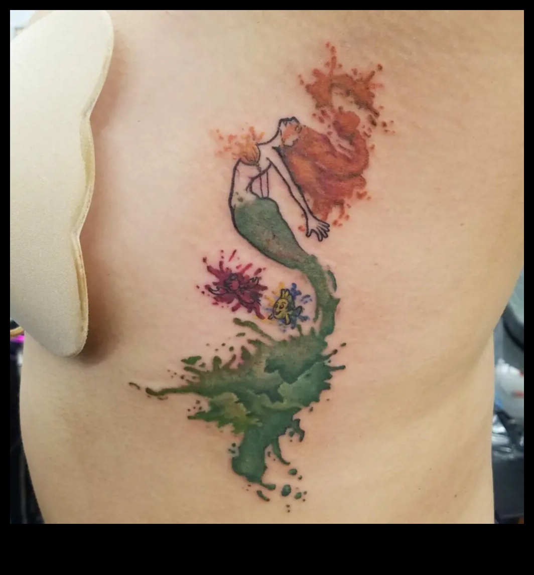 قماش من الألوان: وشم بألوان مائية نابضة بالحياة من أجلك